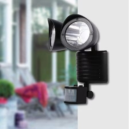 Solar Security Light Twin Head_0