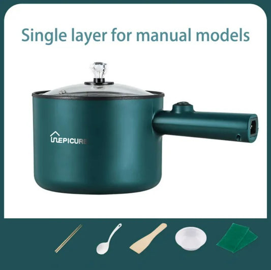 Multi Function Non-Stick  Electric Hot Pot 1.8L Large Capacity - Green Single Manual_0