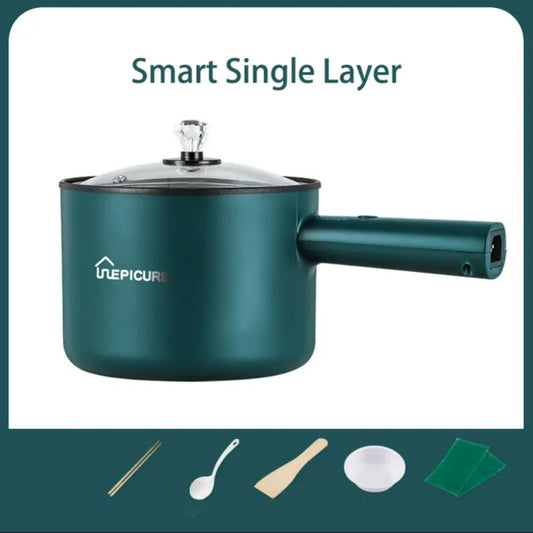 Multi Function Non-Stick  Electric Hot Pot 1.8L Large Capacity - Smart Green Single_0