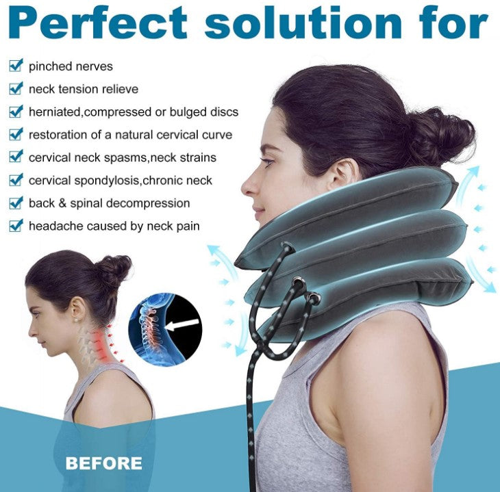 Cervical Traction Device Neck Support Inflatable Pillow_1