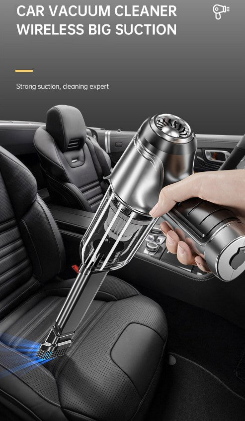 Car Mounted Mini Wireless Vacuum Cleaner for Both Dry And Wet Use, High-Power Portable High Suction - Green_2