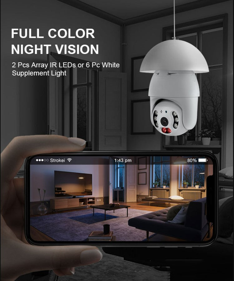 3mp Tuya Smart Wide Wifi Indoor Lamp Head Surveillance Camera_4