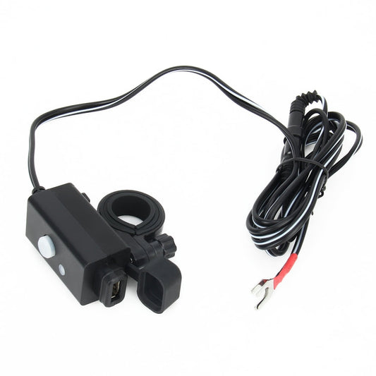 Waterproof Motorcycle USB Phone Charger Adapter with Power Switch 5V Single Ports Smart Charging Power Socket for Phone Tablets GPS